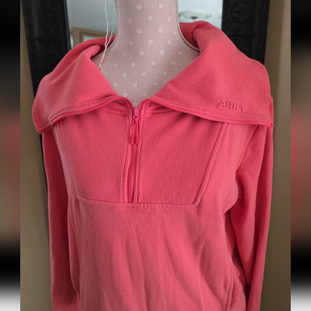 Ariat Pink Quarter-Zip Pullover - image 2